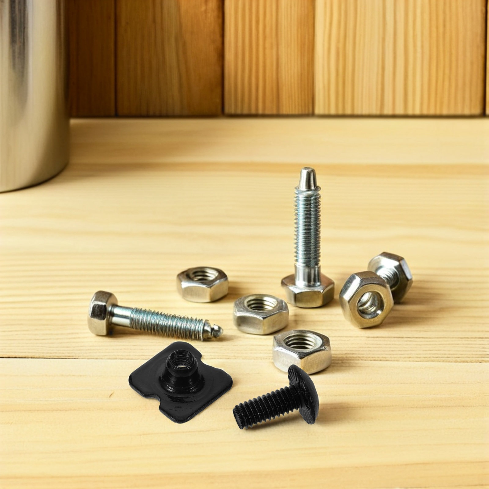 Woodworking Kits For Adults - 1 zestaw czarnych śrub z metalową