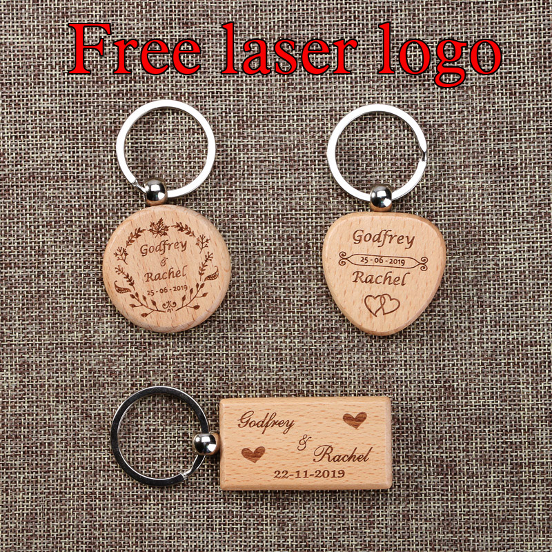 Woodworking Logo - Niestandardowy drewniany brelok do kluczy Grawerowane