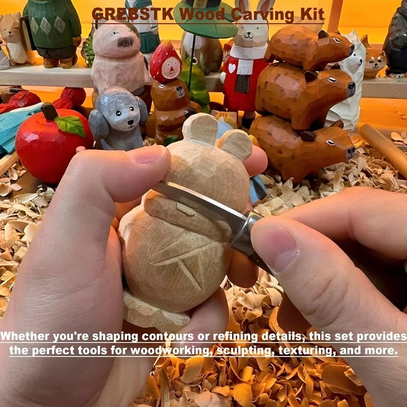 Woodworking Kits For Adults - Zestaw do rzeźbienia w drewnie, narzędzia
