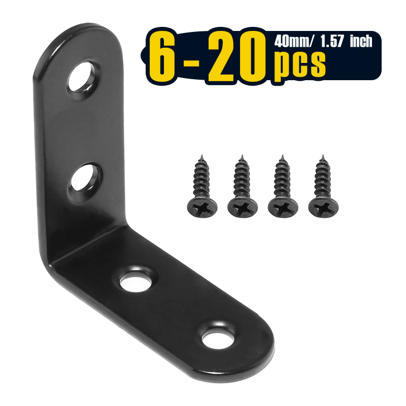 6-20 szt. Czarne wsporniki kąt – Woodworking Joint recenzja i cena