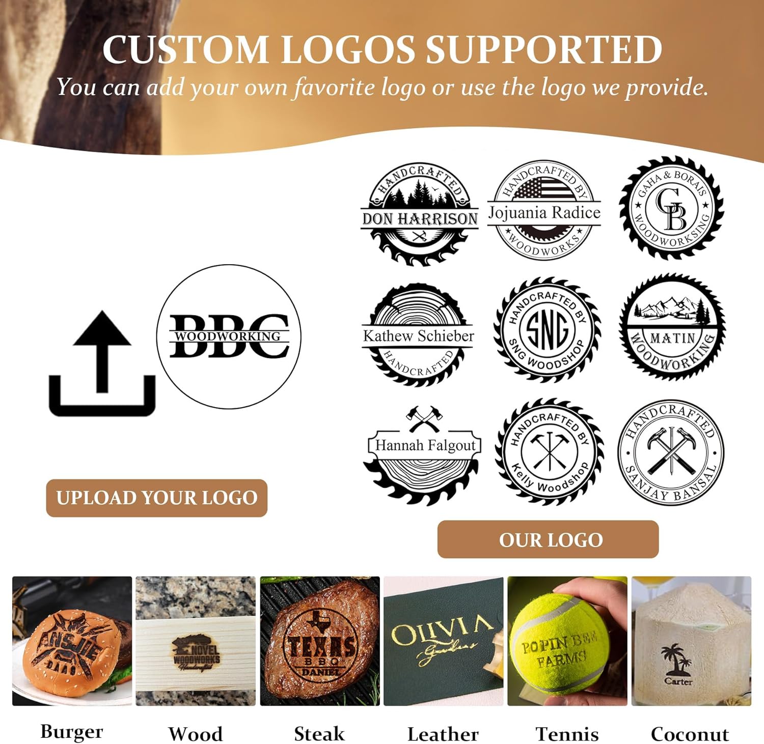 Elektryczna pieczątka do wypal – Woodworking Logo Design recenzja i cena
